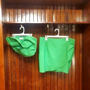 ASOS DESIGN SIZE 14 Chic Green Mini Skirt Set